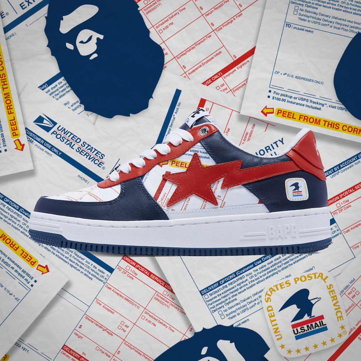BAPE Team Up With United States Postal Service for Footwear & Apparel Capsule